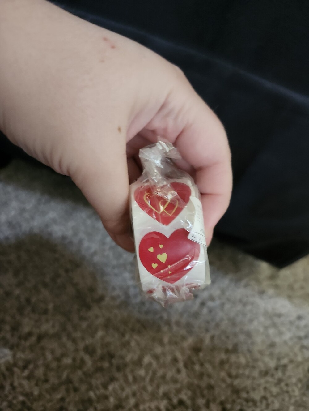 Heart Sticker Roll - Red Heart Design